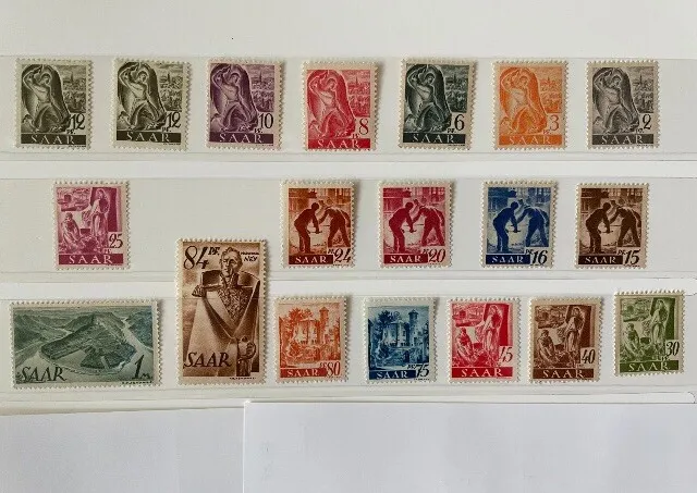Altdeutschland Saarland OPD Saarbrücken Satz Nr. 206 - 225 postfr. stamps MNH 2