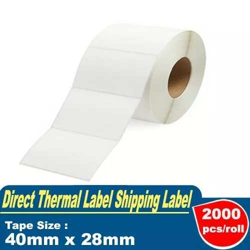 Direct Thermal Shipping Label 40 x 28mm Adhesive Sticker Price Tag Barcode