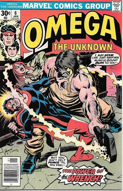 Omega The Unknown Comic Book #6, Marvel Comics 1977 VERY FINE/NEAR MINT