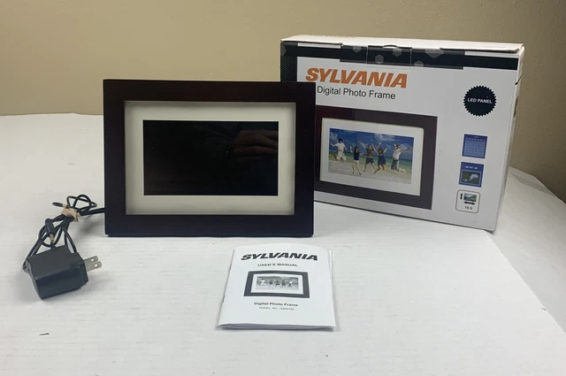 Sylvania SDPF785 7" Digital Photo Frame Brown