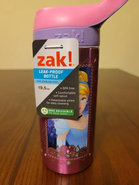 2 Pack Zak Disney Princess Rapunzel Jasmine Moana Sippy Drinking Cups  Bottles
