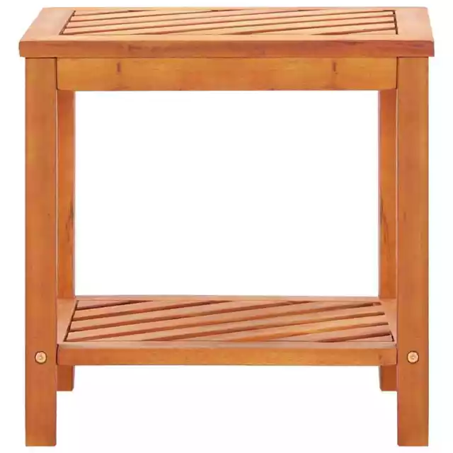 Side Table Solid Acacia Wood 45x33x45 cm 2