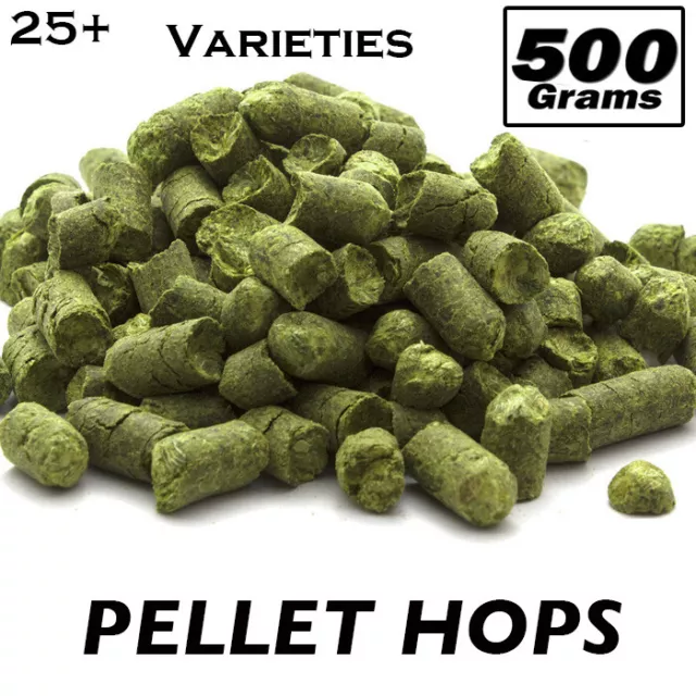 500g Pellet AUS, US, Euro & N.Z Hop Varieties Home Brewing Beer