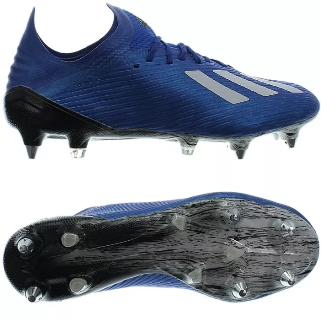 Adidas X19.1 SG Blau Schwarz Jungen Fußballschuhe Soccer Stollen Schuhe NEU