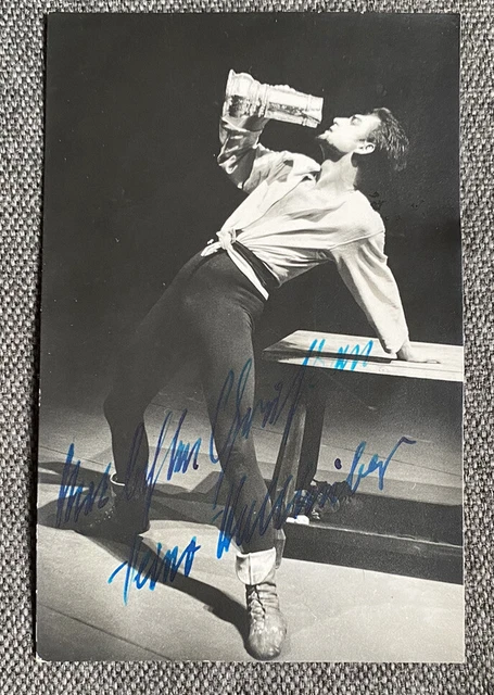 Heino Hallhuber Autograph Card 3 1/2x5 1/2in Autographed Signed