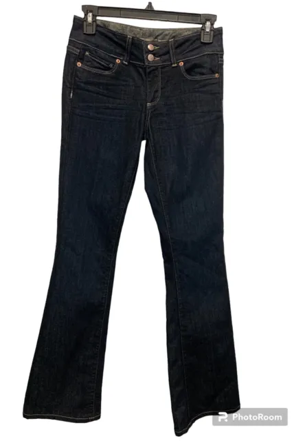 Paige Hidden Hills Bootcut Jeans Premium Denim Blue Dark Wash Womens 26 X 30