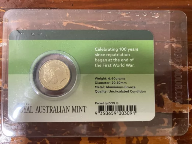 Australian Repatriation Centenary Carded & UNC 50 Cent 2