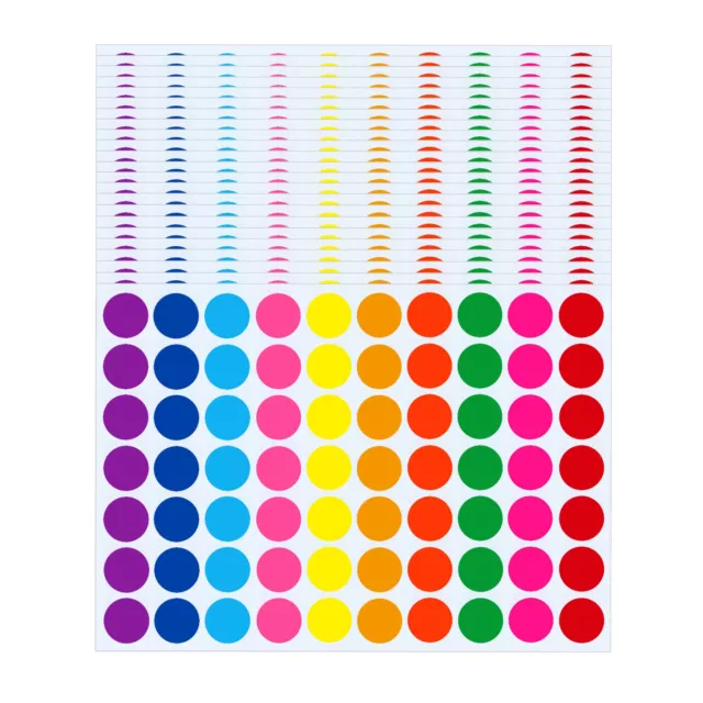 4200 PCS 3/4" Colored Dot Stickers Round Color Coding Labels Self Adhesive Label