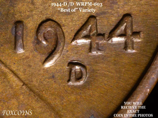 1944 D/D Lincoln Cent - RPM#3.  Nice ꓤOꓤꓤƎ - Collector Coin!