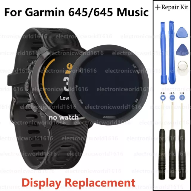 Display For Garmin Forerunner 645 Music Watch LCD Screen 42.5mm Replace Part NEU