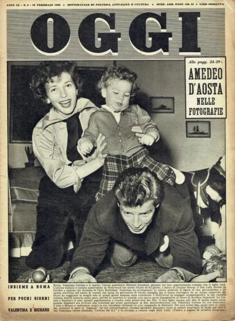 Oggi 1953/8=Jack Basehart=Minot Jelke=Controfigure Attori Cinema Italiano Foto=