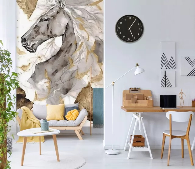 3D Ink Horse ZHUA7382 Wallpaper Wall Murals Removable Self-adhesive Ann 24