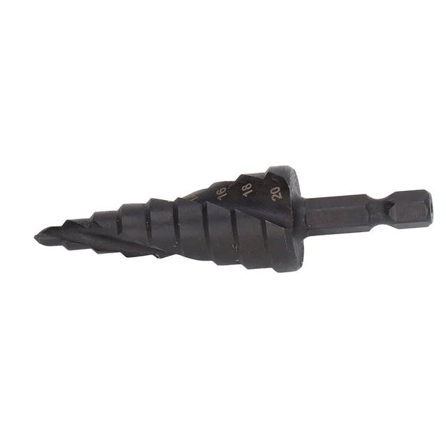 (420mm))High Speed Steel Spiral Groove Step Drill Bit Hex Shank For Aluminium