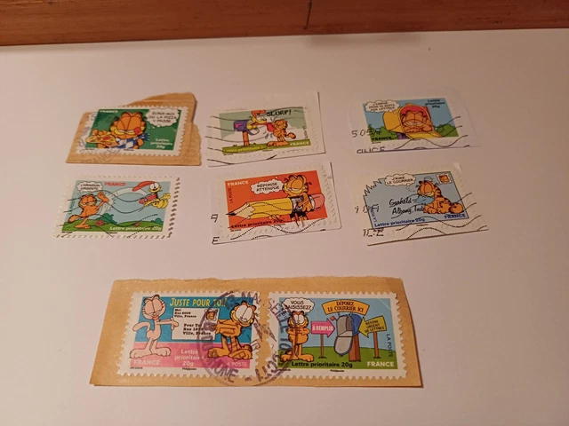 France - lot de 200 timbres adhésifs français oblitérés différents