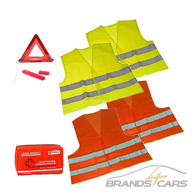 KIT EMERGENZA 6 PEZZI AUSTRIA 2x GILET AVVERTENZA BAMBINO TRIANGOLO AVVERTENZA 50046270