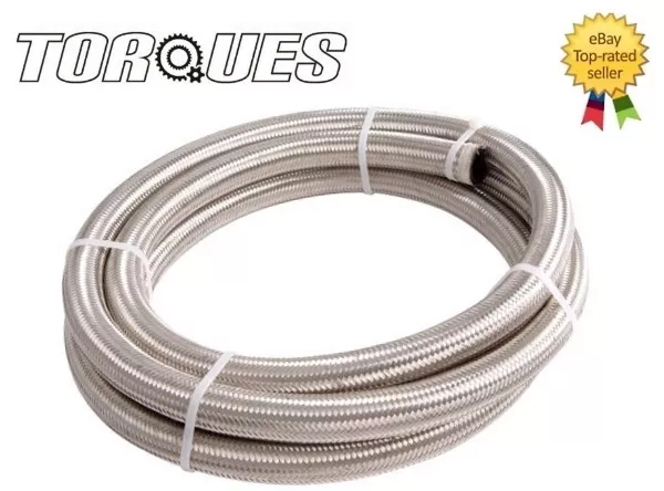 AN-4 4AN 3/16" Stainless Steel Braided Fuel Oil Hose 1m