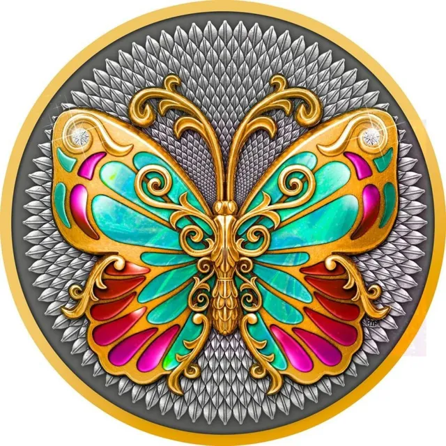 2023 Niue 2 oz Silver Antique Butterfly - w/ OGP