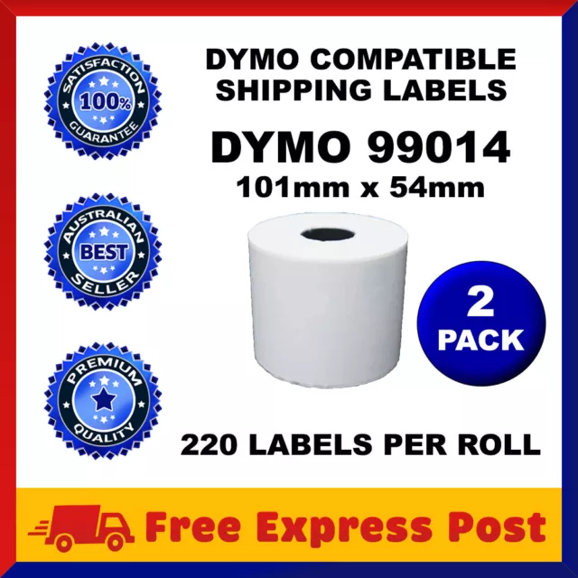 2 Rolls SD99014 Compatible Dymo Label 99014 Shipping Address Labels 54mm x 101mm