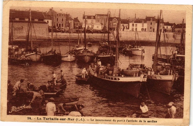CPA LA TURBALLE (44) le port-sardiniers de retour de pêche EUR 1,50 -  PicClick FR