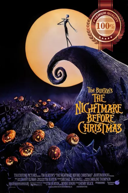 The Nightmare Before Christmas 1993 Original Cinema Movie Print Premium Poster