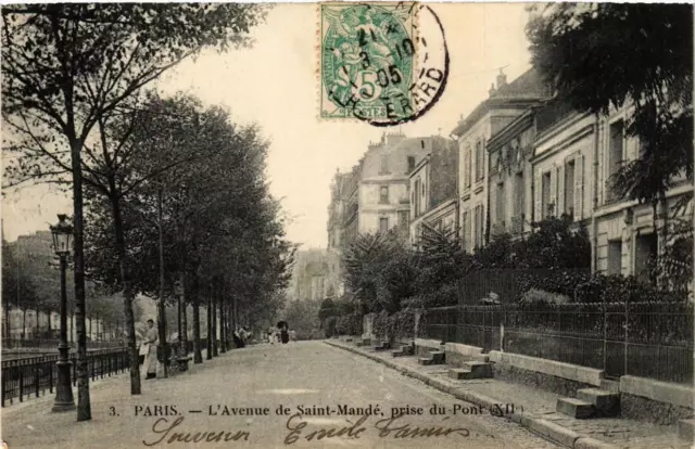 CPA AK PARIS 12e L'Avenue de St-Mandé prise du Pont (673506)