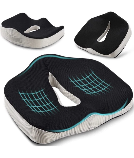 Cojín de asiento POOTACK para coxis, cojín de asiento de espuma viscoelástica ergonómico.