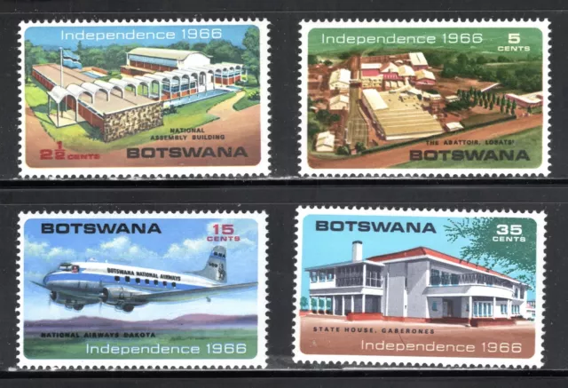 Botswana Stamp Scott #1-4, Establishment of Bostwana, Set of 4, MLH, SCV$1.80