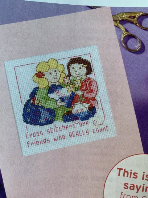Stitcher’s Sayings Friends Who Really Count Are Stitchers Cross stitch chart