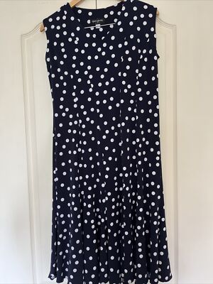 Georgede Studio Paris Dress and Matching Jacket - Navy Blue with White Spots