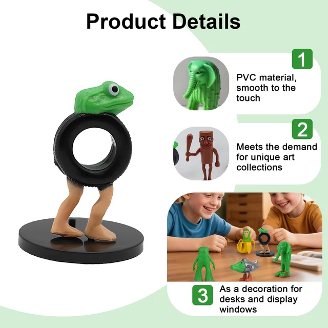 Tung Tung Tung Sahur Italian Brainrot Figurines - Collection Italienne - PVC - 3-8cm - Déco Bureau/Cadeau - Animé Jouet Personnage Principal