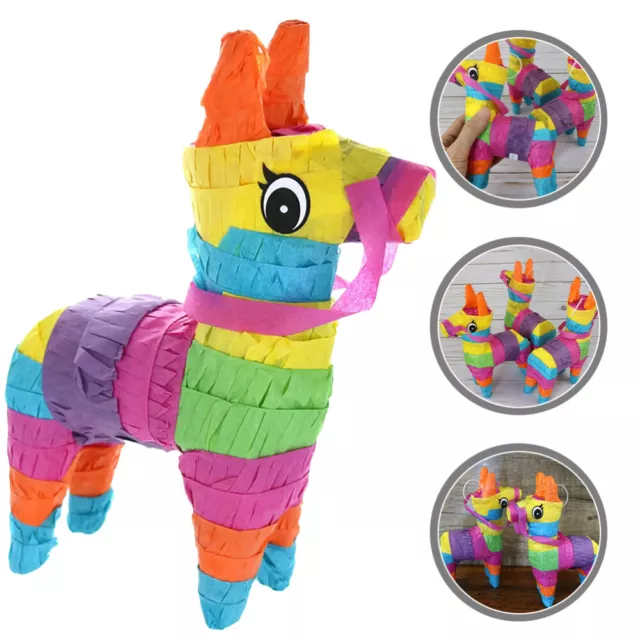 Mini Donkey Pinata Rainbow Fiesta Party Supplies