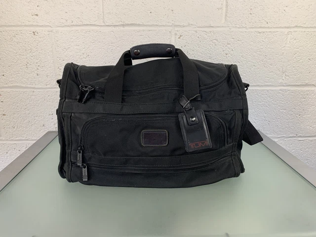 Tumi Made In USA Black Ballistic Nylon Small Carry On Weekender Duffel Gym Bag