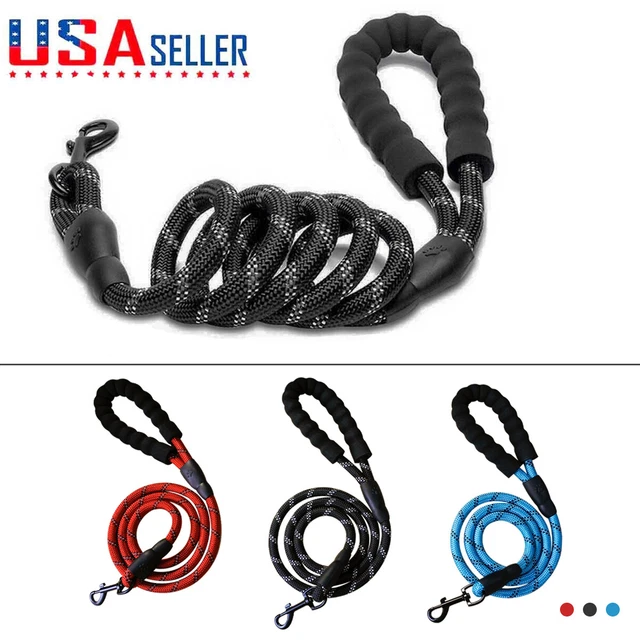 1/2PC 5FT Dog Leash Rope Braided Pet Leads Strong Training Padded Braided Nylon