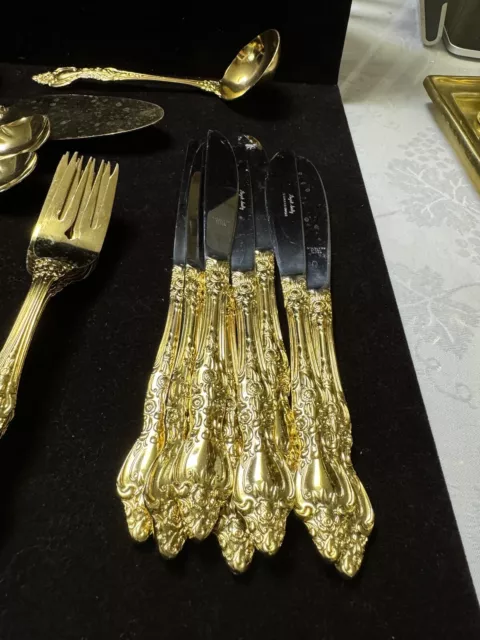 63 Pcs Royal Sealy Gold Plated Flatware Cutlery Set For 8 People 2