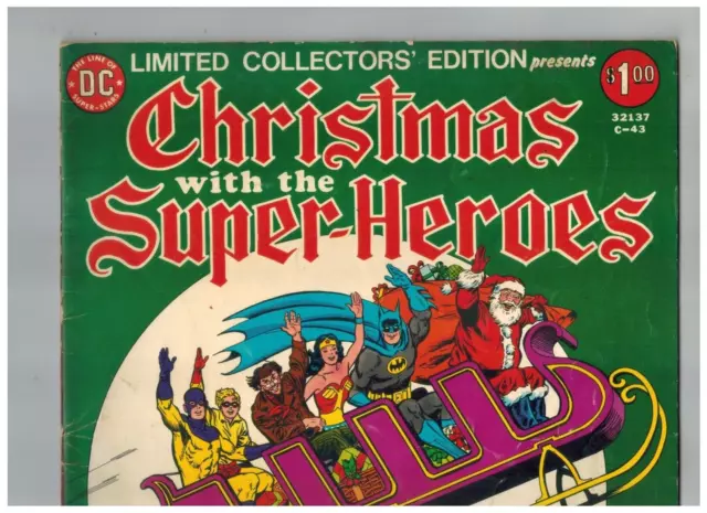 Limited Collectors Edition C-43  Christmas With The Super-Heroes! 1976 VG/Fine!