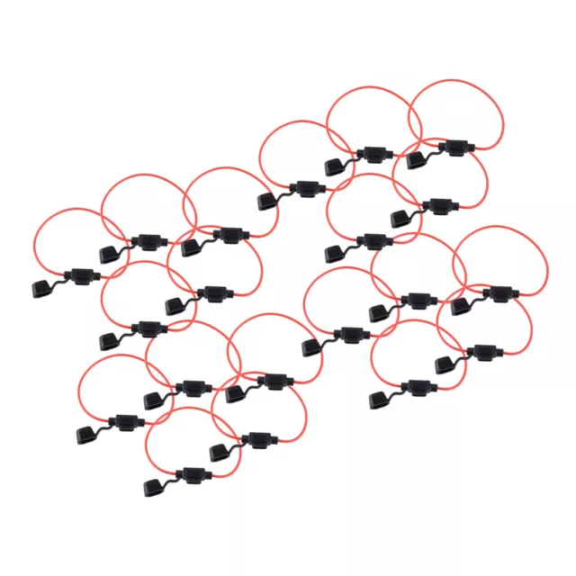 20pcs 20A 18 AWG 12V Cable In Line Car Auto Blade Fuse Holder Splash Proof New