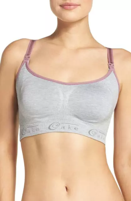 Cake Cotton Candy Grey Wireless Nursing Bra Size Small