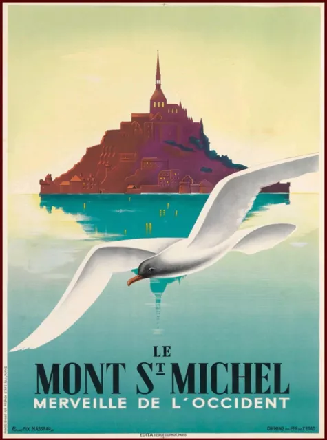 96118 LE Mont Saint Michel France French Europe Wall Print Poster Plakat