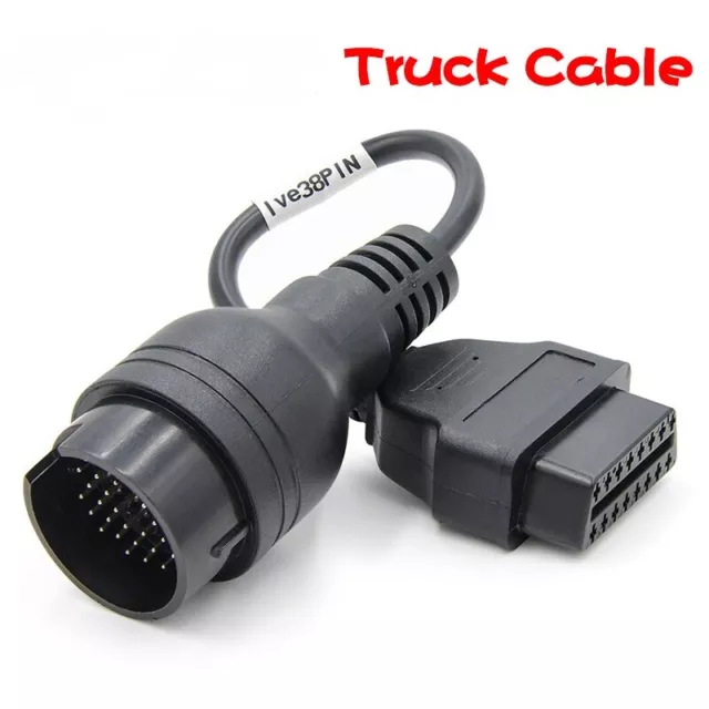 38 Pin Male to OBD2 16 Pin Female Cable Adapter For Iveco Truck Diagnostic Tool