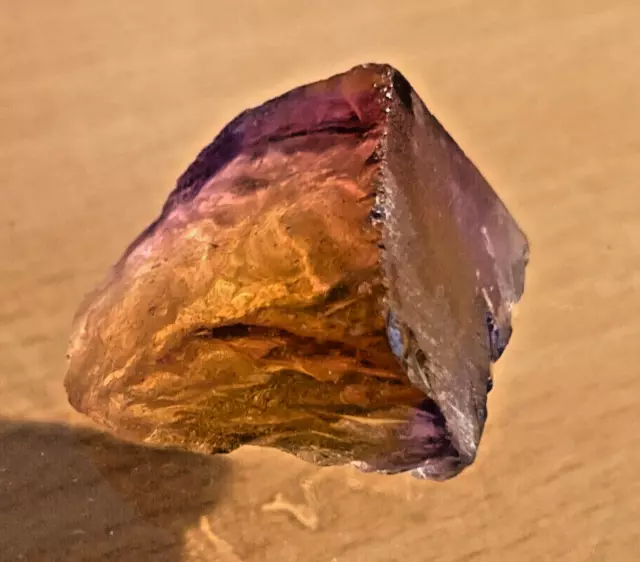 Ametrine Faceting Rough Rich Colours Very Clean 46.8ct 100% Natural 30x21x15mm