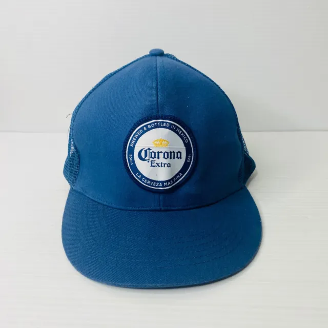 Corona Extra Beer Snapback Trucker Cap Hat Adjustable - Blue Snap Back