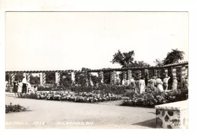 Milwaukee WI RPPC Whitehall Park  Vintage Postcard