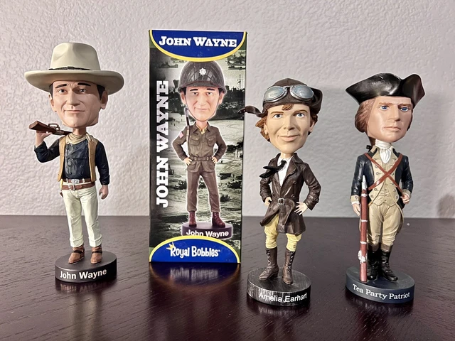 Retired Royal Bobbles Collection of 4 - AMELIA EARHART - WWII JOHN WAYNE + 2