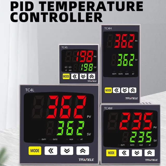 TC4M Temperature Controller SSR Relay Regulator Digital PID Thermostat Dual