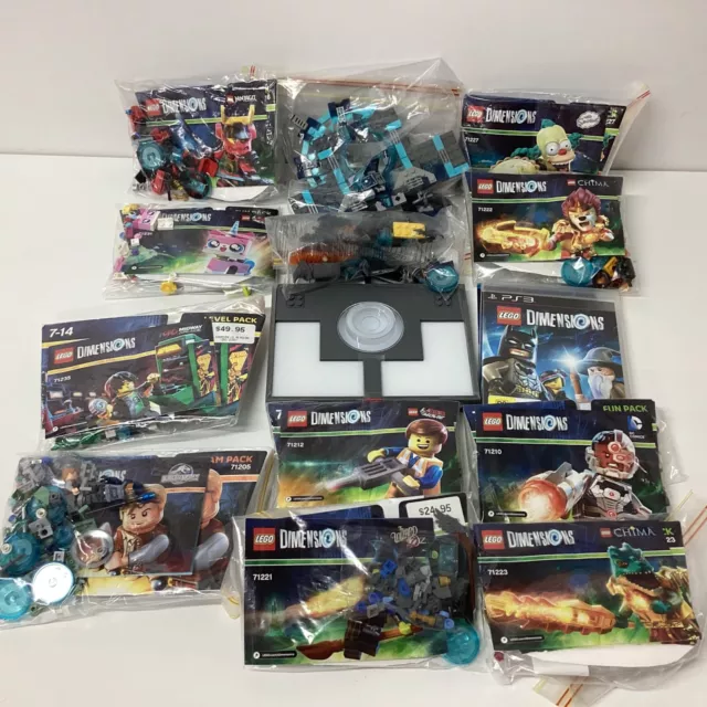 PS3 Lego Dimensions Video Game Portal, Disc, & 11 Character Packs (F8) W#625