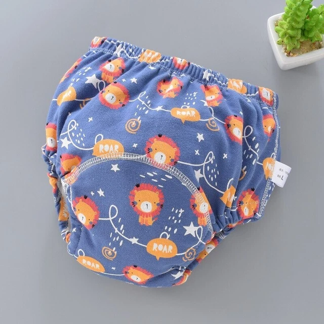 Reusable Baby Training Waterproof Pants Cloth Infant Diaper Nappies M - Size