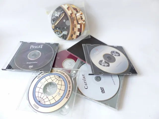 Lot de 8 DVD montres Piaget - Dior - TAGHeuer - Cartier...... (28051)
