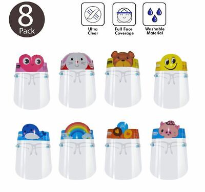 Kids Face Shield Visor Glasses Anti Fog Pack Of 8 Assorted Colors Value Pack