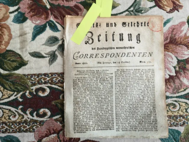 1811 Zeitung  167 Napoleon in Utrecht Niederlande Amsterdam Hecker August Friedr