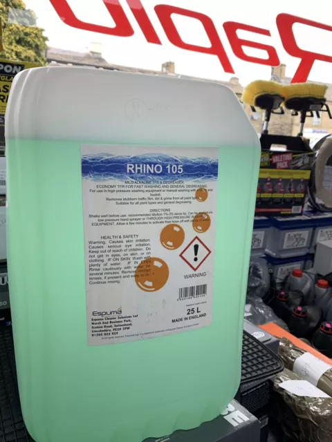 25L RHINO 105  Mild Alkaline  Traffic Film Remover & General Degreasing